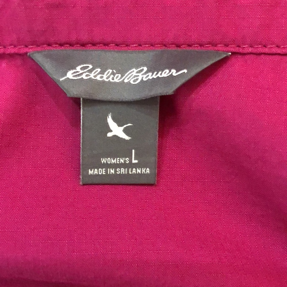 Eddie Bauer Bright Pink Lightweight Utility Jacket Size Large - Picture 4 of 8